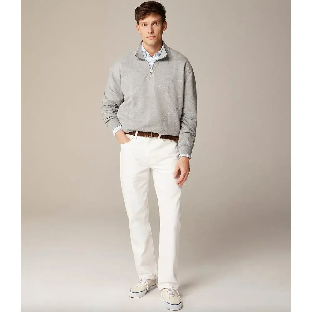 J.Crew Classic Jean White Rigid Denim Relaxed Straight Mens W 34 L 34 NWT